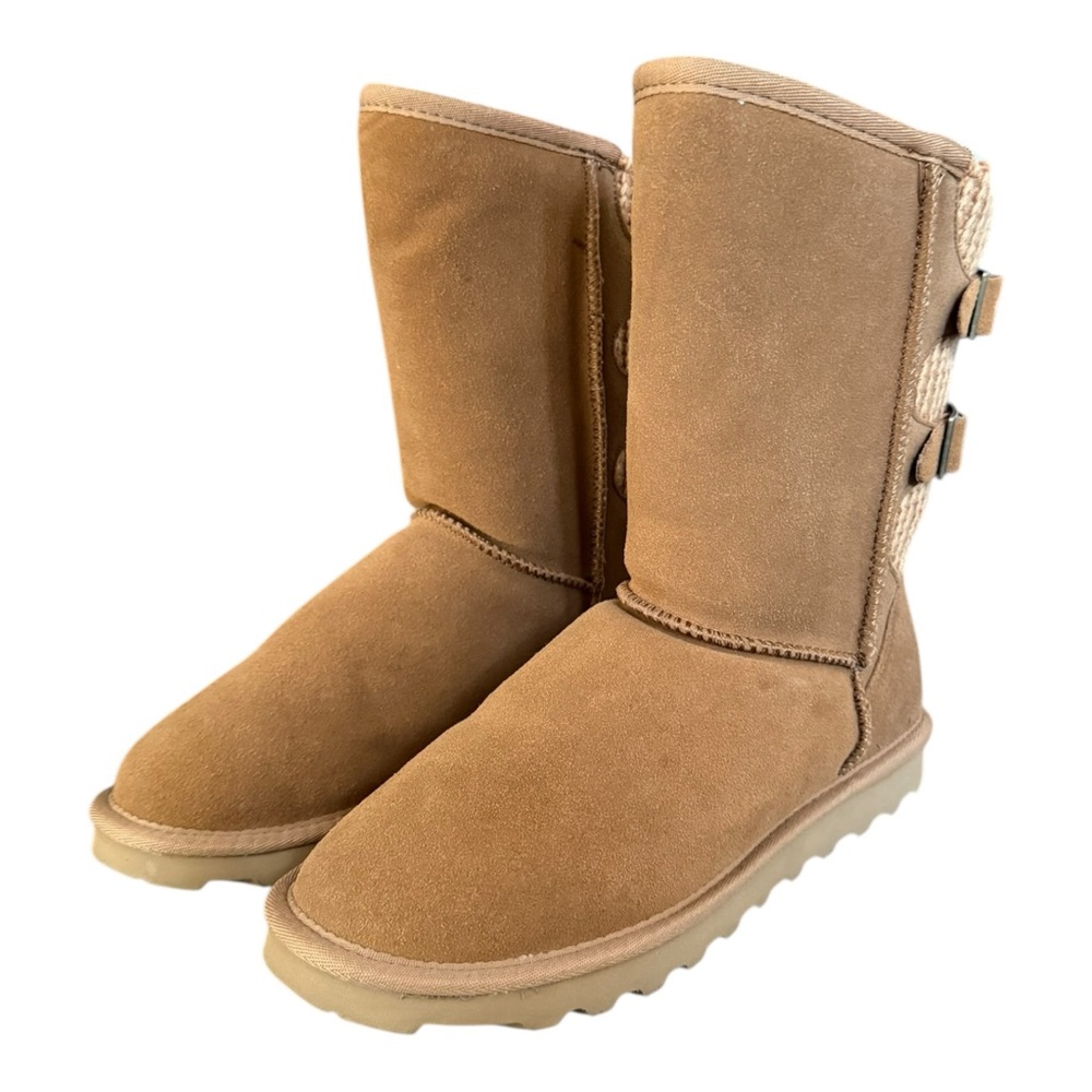 DREAM PAIRS Women's Mid Calf Winter Snow Boots Fashion FuzzyChic Buckle Boot 10